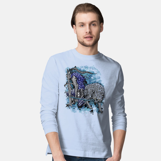 Sif And Artorias-Mens-Long Sleeved-Tee-nickzzarto