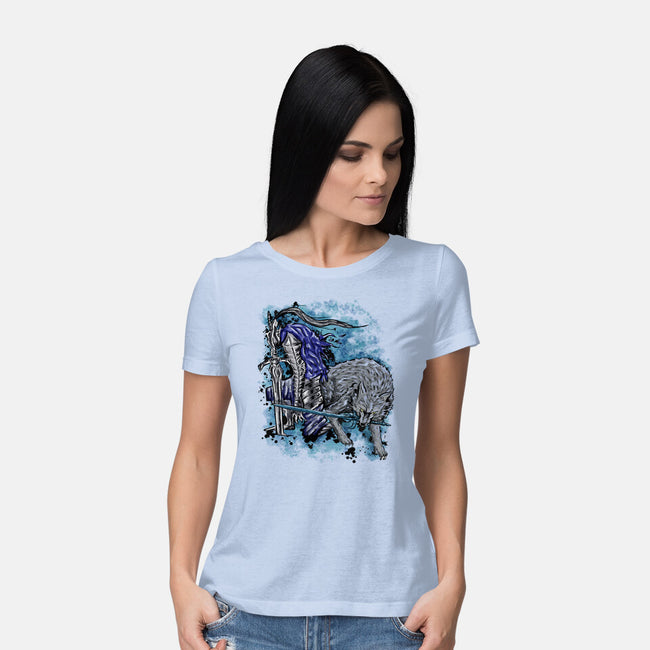 Sif And Artorias-Womens-Basic-Tee-nickzzarto