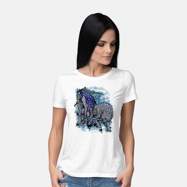 Sif And Artorias-Womens-Basic-Tee-nickzzarto