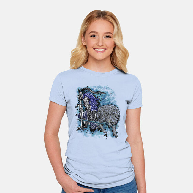 Sif And Artorias-Womens-Fitted-Tee-nickzzarto