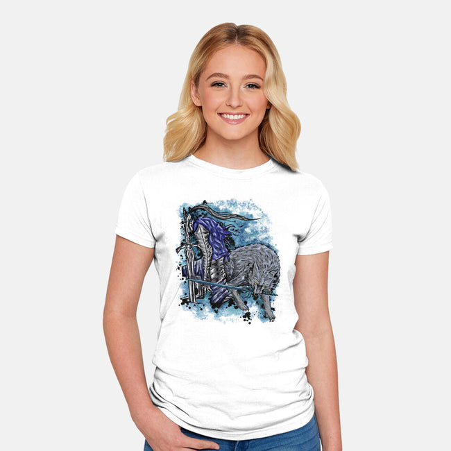 Sif And Artorias-Womens-Fitted-Tee-nickzzarto