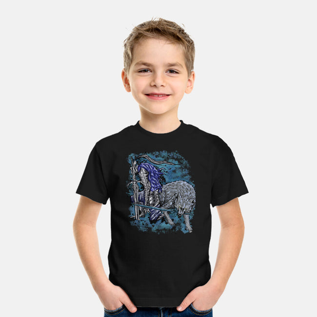 Sif And Artorias-Youth-Basic-Tee-nickzzarto