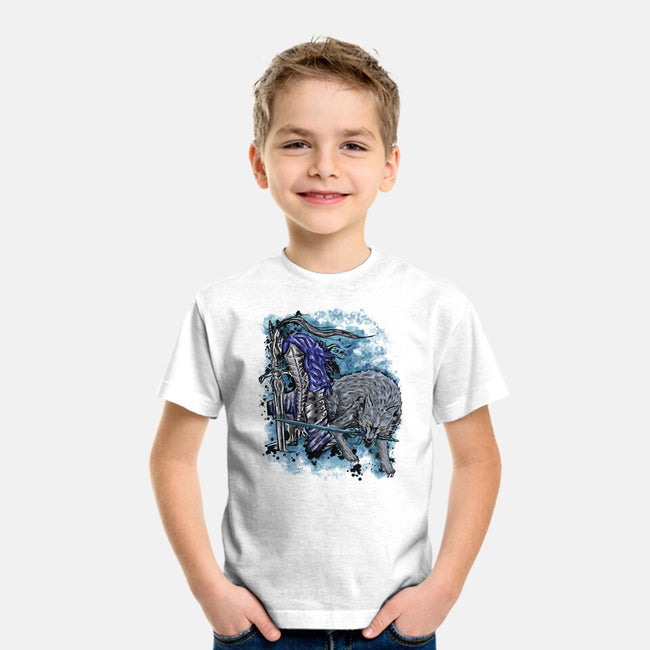 Sif And Artorias-Youth-Basic-Tee-nickzzarto