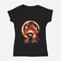 The Chosen One Ninja-Womens-V-Neck-Tee-dandingeroz