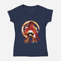 The Chosen One Ninja-Womens-V-Neck-Tee-dandingeroz