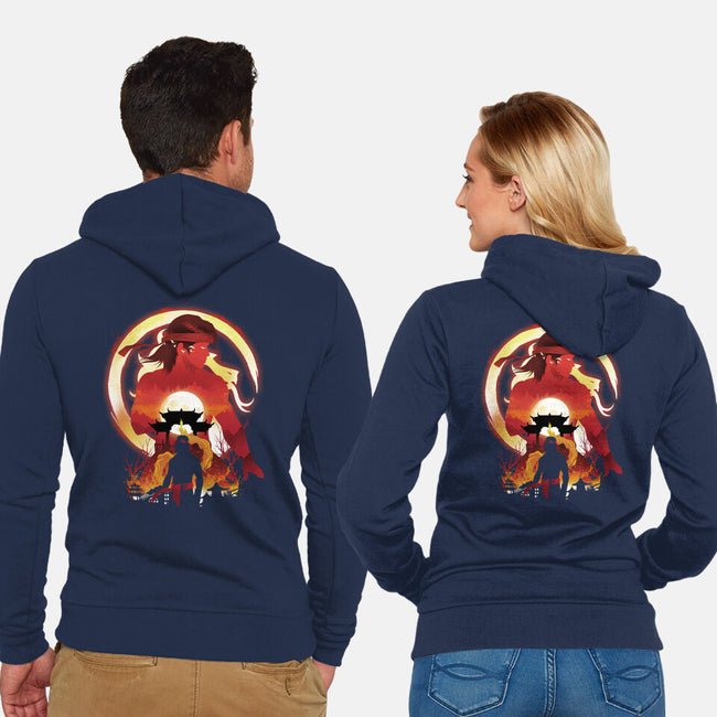 The Chosen One Ninja-Unisex-Zip-Up-Sweatshirt-dandingeroz