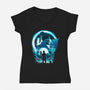 Princess Kitana-Womens-V-Neck-Tee-dandingeroz