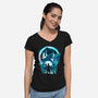 Princess Kitana-Womens-V-Neck-Tee-dandingeroz