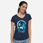 Princess Kitana-Womens-V-Neck-Tee-dandingeroz