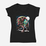 Two Goblins And A Spider-Womens-V-Neck-Tee-zascanauta