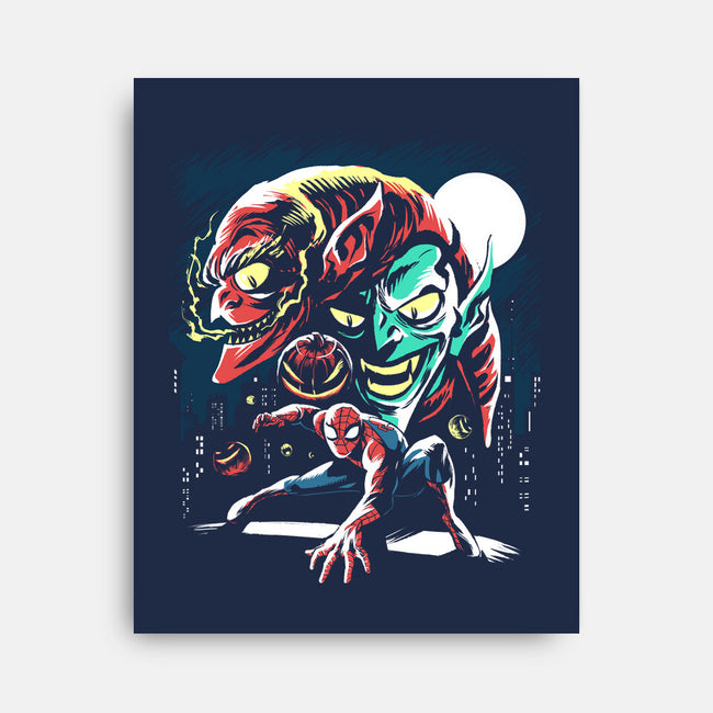 Two Goblins And A Spider-None-Stretched-Canvas-zascanauta