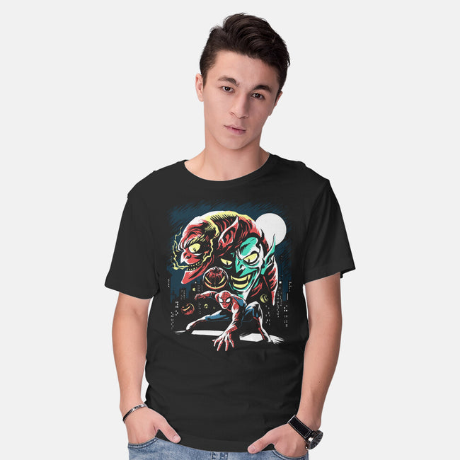 Two Goblins And A Spider-Mens-Basic-Tee-zascanauta