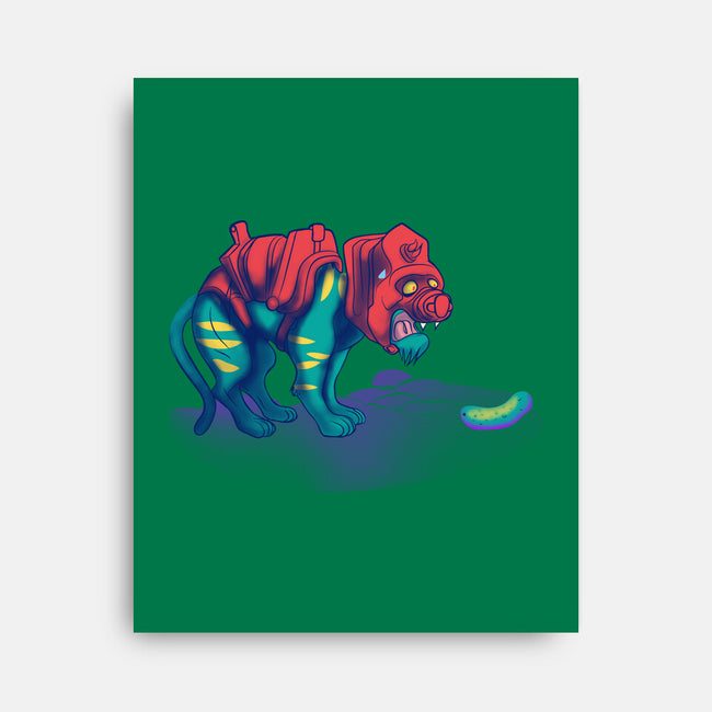 Tiger Vs Cucumber-None-Stretched-Canvas-Samuel
