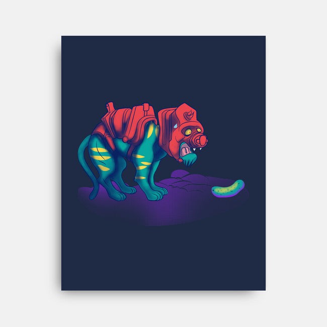 Tiger Vs Cucumber-None-Stretched-Canvas-Samuel