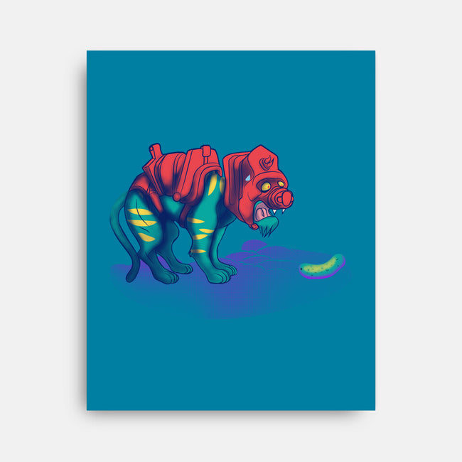 Tiger Vs Cucumber-None-Stretched-Canvas-Samuel