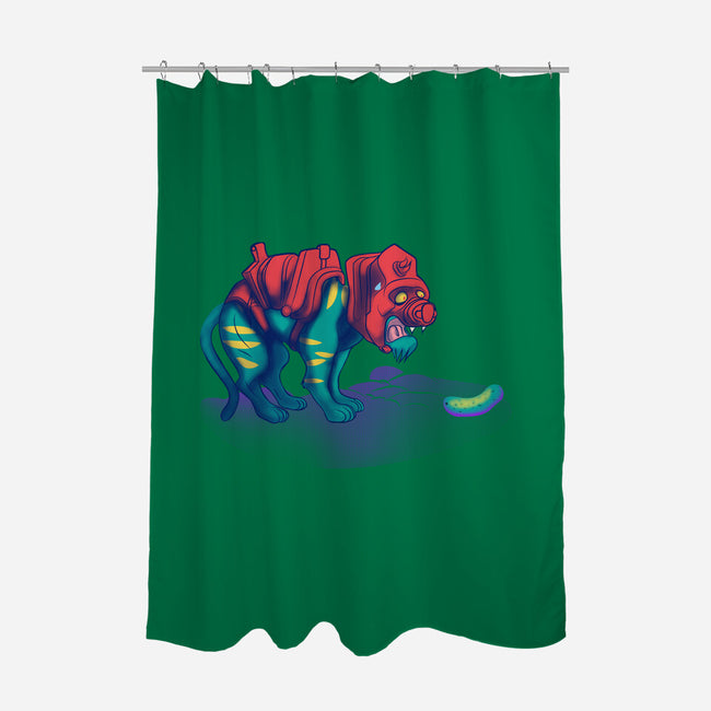 Tiger Vs Cucumber-None-Polyester-Shower Curtain-Samuel