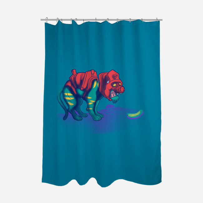 Tiger Vs Cucumber-None-Polyester-Shower Curtain-Samuel