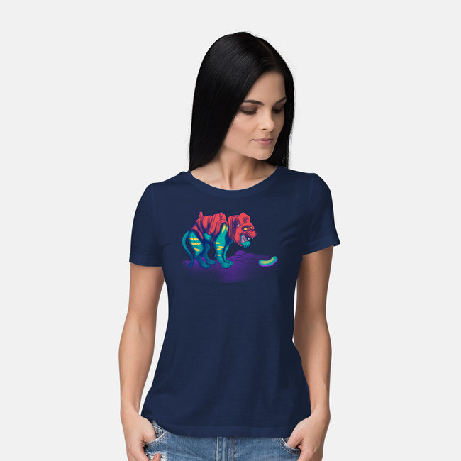 Tiger Vs Cucumber-Womens-Basic-Tee-Samuel