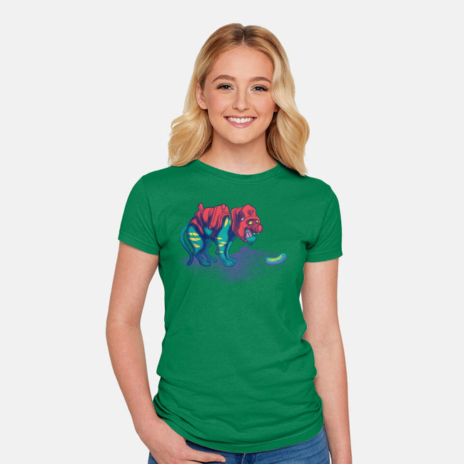 Tiger Vs Cucumber-Womens-Fitted-Tee-Samuel