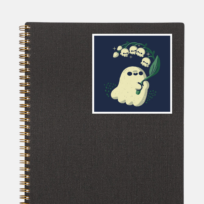 Ghost Meets Lily Of The Valley-None-Glossy-Sticker-xMorfina