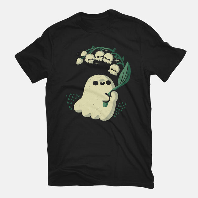 Ghost Meets Lily Of The Valley-Womens-Basic-Tee-xMorfina