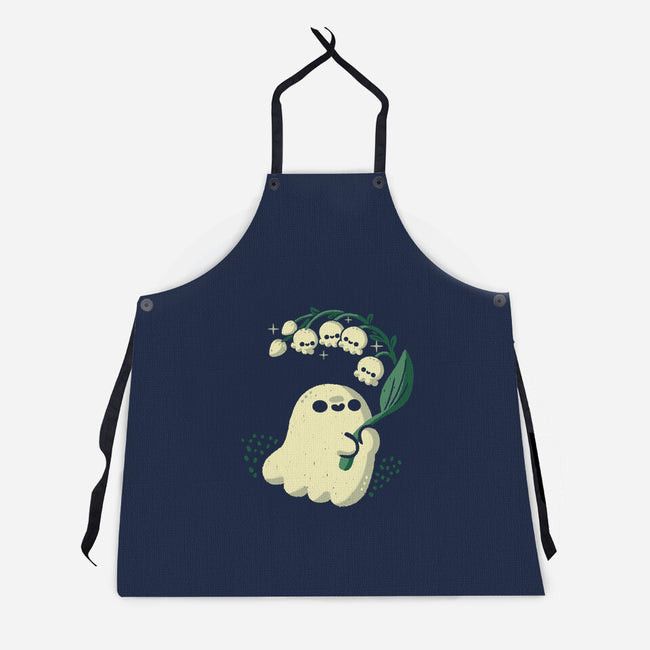 Ghost Meets Lily Of The Valley-Unisex-Kitchen-Apron-xMorfina