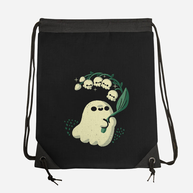Ghost Meets Lily Of The Valley-None-Drawstring-Bag-xMorfina
