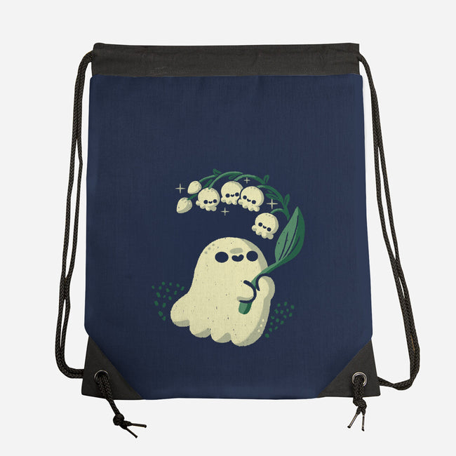 Ghost Meets Lily Of The Valley-None-Drawstring-Bag-xMorfina