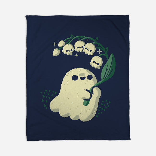 Ghost Meets Lily Of The Valley-None-Fleece-Blanket-xMorfina