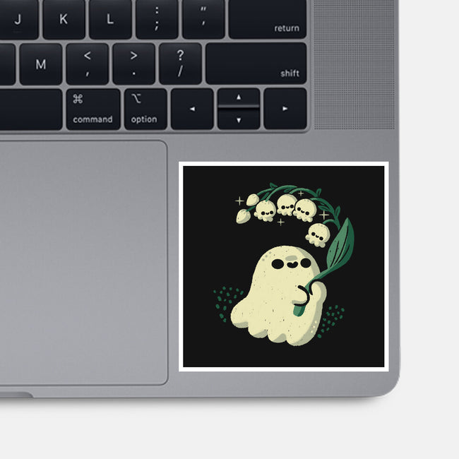 Ghost Meets Lily Of The Valley-None-Glossy-Sticker-xMorfina