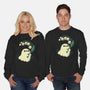 Ghost Meets Lily Of The Valley-Unisex-Crew Neck-Sweatshirt-xMorfina
