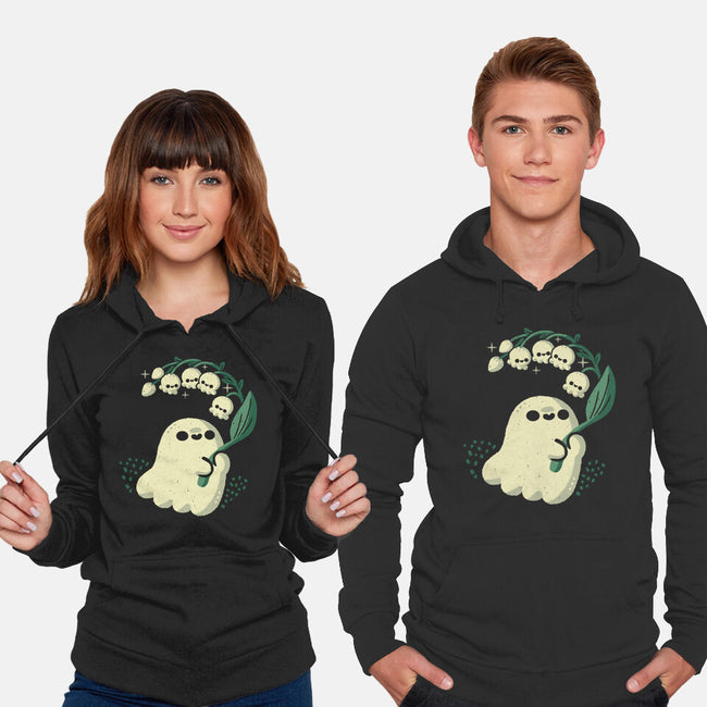 Ghost Meets Lily Of The Valley-Unisex-Pullover-Sweatshirt-xMorfina