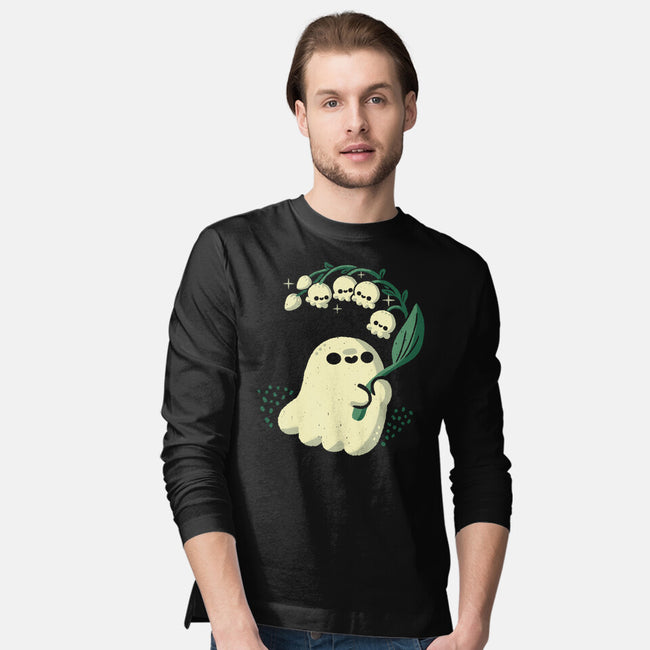 Ghost Meets Lily Of The Valley-Mens-Long Sleeved-Tee-xMorfina