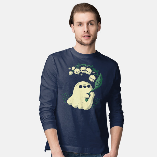 Ghost Meets Lily Of The Valley-Mens-Long Sleeved-Tee-xMorfina