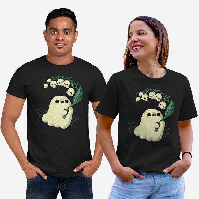 Ghost Meets Lily Of The Valley-Unisex-Basic-Tee-xMorfina