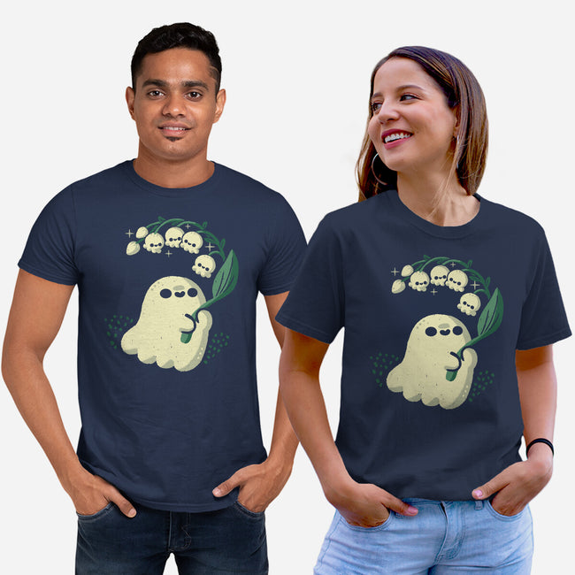 Ghost Meets Lily Of The Valley-Unisex-Basic-Tee-xMorfina