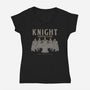 Knight Coffee Club-Womens-V-Neck-Tee-Tri haryadi