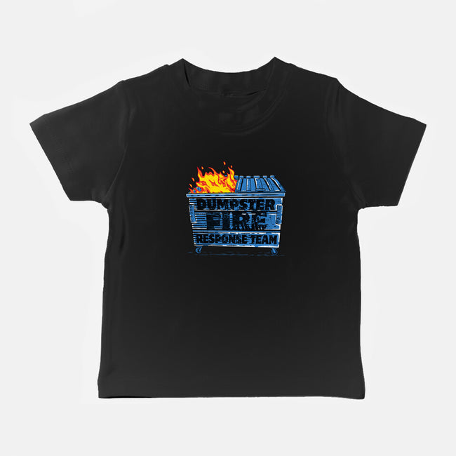 Dumpster Fire Response Team Bin-Baby-Basic-Tee-rocketman_art