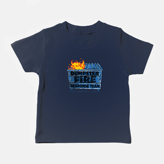 Dumpster Fire Response Team Bin-Baby-Basic-Tee-rocketman_art