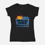 Dumpster Fire Response Team Bin-Womens-V-Neck-Tee-rocketman_art