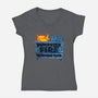 Dumpster Fire Response Team Bin-Womens-V-Neck-Tee-rocketman_art