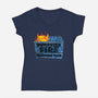 Dumpster Fire Response Team Bin-Womens-V-Neck-Tee-rocketman_art