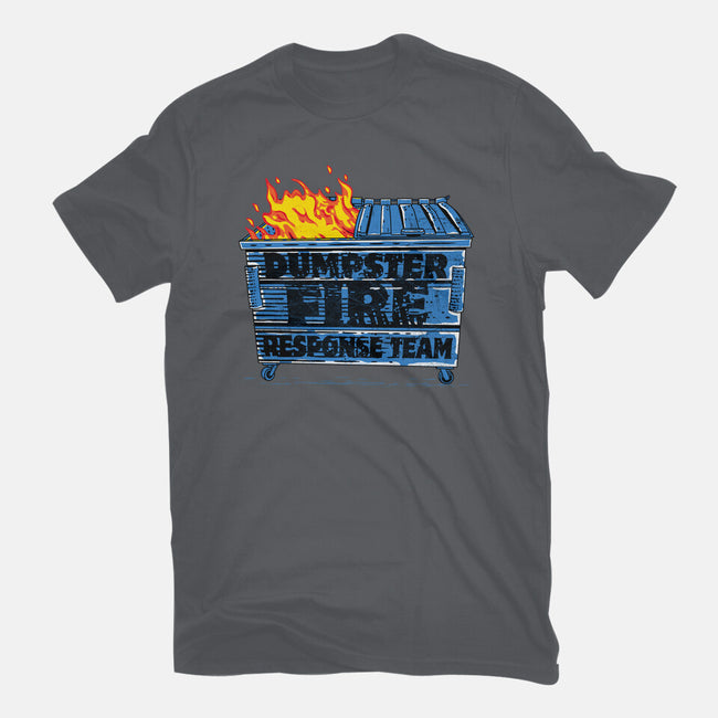 Dumpster Fire Response Team Bin-Womens-Basic-Tee-rocketman_art