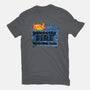 Dumpster Fire Response Team Bin-Womens-Basic-Tee-rocketman_art
