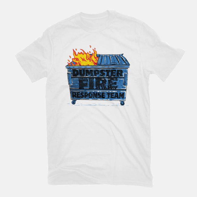 Dumpster Fire Response Team Bin-Womens-Basic-Tee-rocketman_art