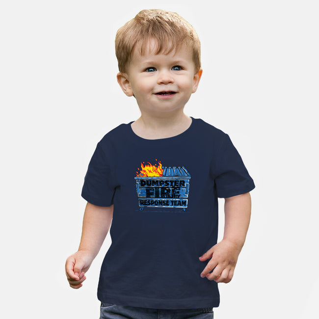 Dumpster Fire Response Team Bin-Baby-Basic-Tee-rocketman_art