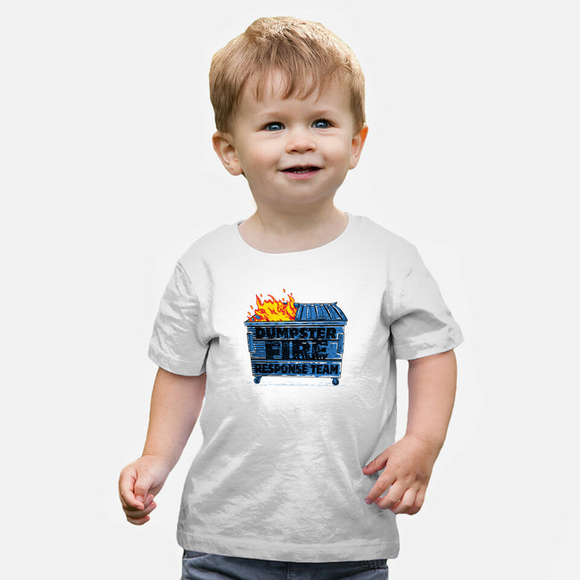 Dumpster Fire Response Team Bin-Baby-Basic-Tee-rocketman_art