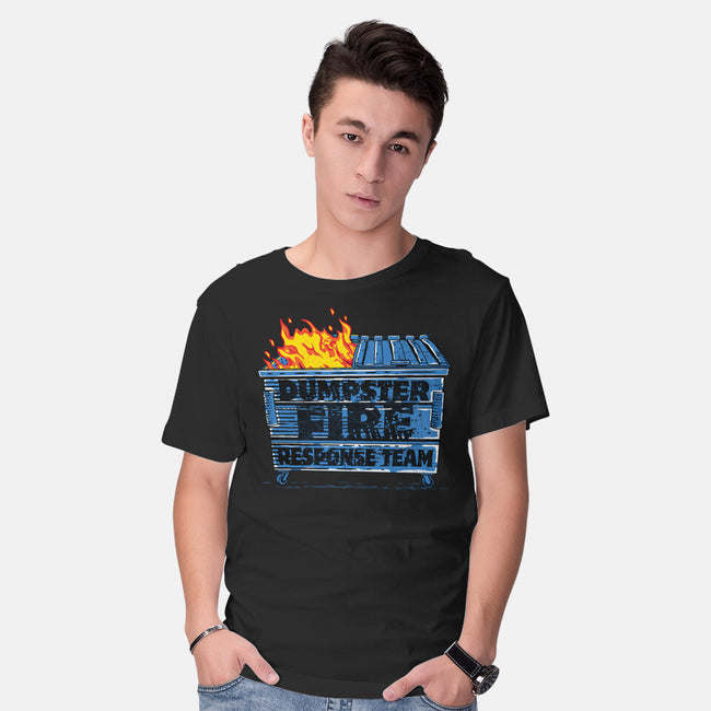 Dumpster Fire Response Team Bin-Mens-Basic-Tee-rocketman_art