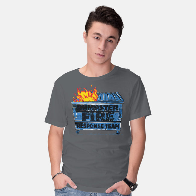 Dumpster Fire Response Team Bin-Mens-Basic-Tee-rocketman_art