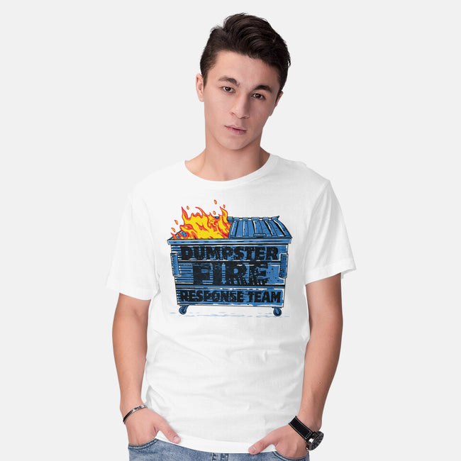 Dumpster Fire Response Team Bin-Mens-Basic-Tee-rocketman_art